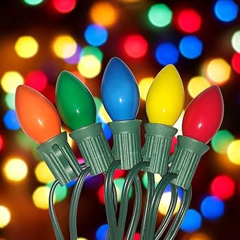 25Ft Christmas Lights Outdoor, C7 Vintage Christmas Lights